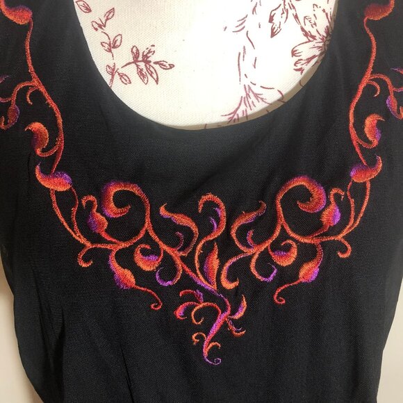 ✨ Vintage Made in USA Embroidered Maxi Dress – Size 12 ✨ - Picture 7 of 12